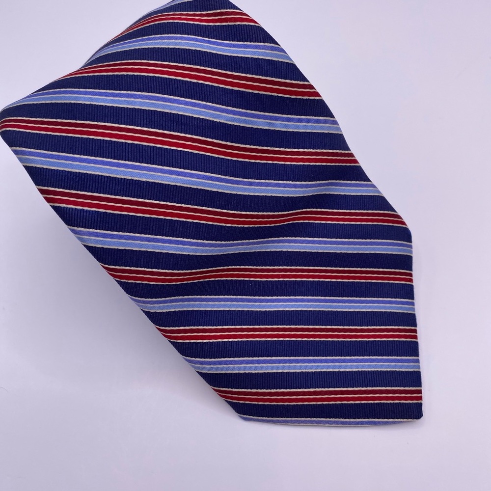Brooks Brothers Navy and Crimson Striped Tie